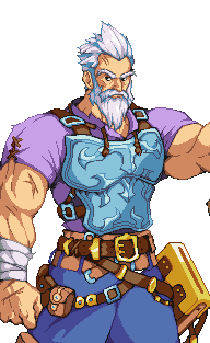 Dolion, waist-up pixel art portrait