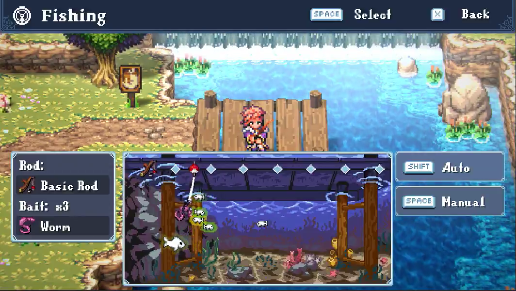 Fishing gameplay screenshot